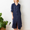 Suzy D London's Larino Linen Button Dress 
