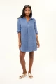 HiHo Sapphire Button Placket Linen Dress