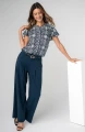 Liverpool Los Angeles Flutter Sleeve Button Front Knit Top