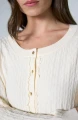 Liverpool Los Angeles Button Front Cardigan Sweater with Ruffles