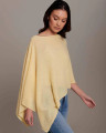 Alashan Cashmere Cashmere Draped Dress Topper in Butter