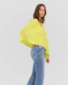 Alashan cashmere  Cashmere Draped Dress Topper in Day Glow