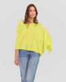 Alashan cashmere  Cashmere Draped Dress Topper in Day Glow
