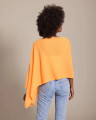 Alashan cashmere  Cashmere Draped Dress Topper in Tangerine