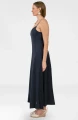 Gretchen Scott Gored Sway & Twirl Linen Maxi Dress 