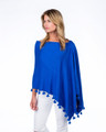 Claudia Nichole cotton cashmere topper in Cruise Blue 