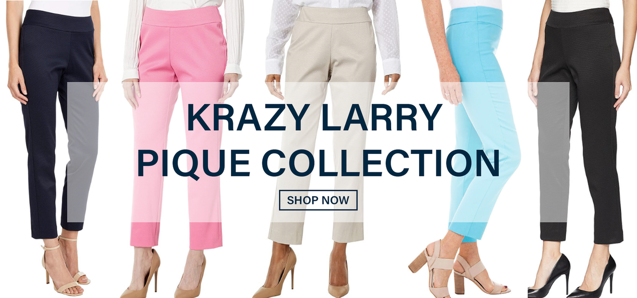 Krazy Larry's Pique Pull-On Pants Collection