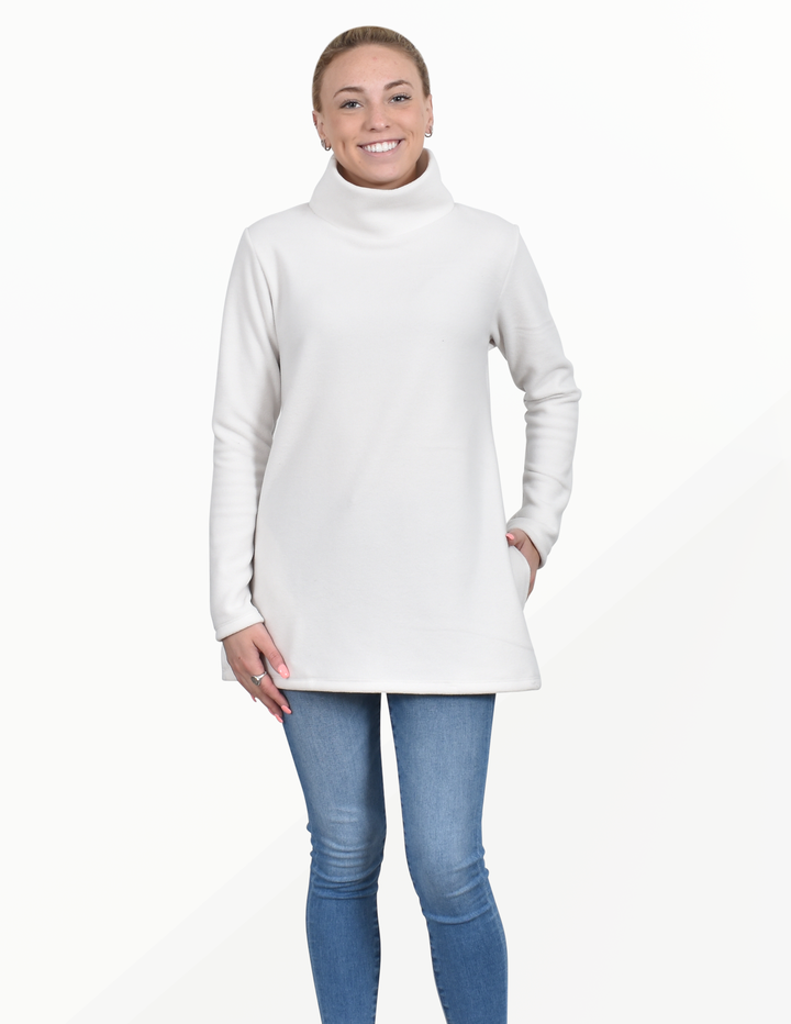fleece turtleneck tunic