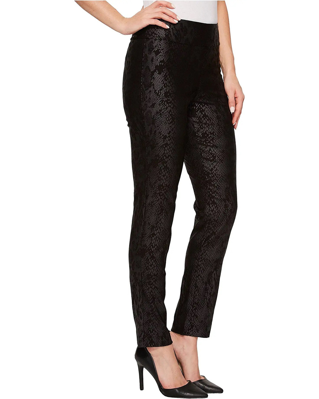 Krazy Larry Pull-On Ankle Pants in Black Tiger Print | Island Pursuit