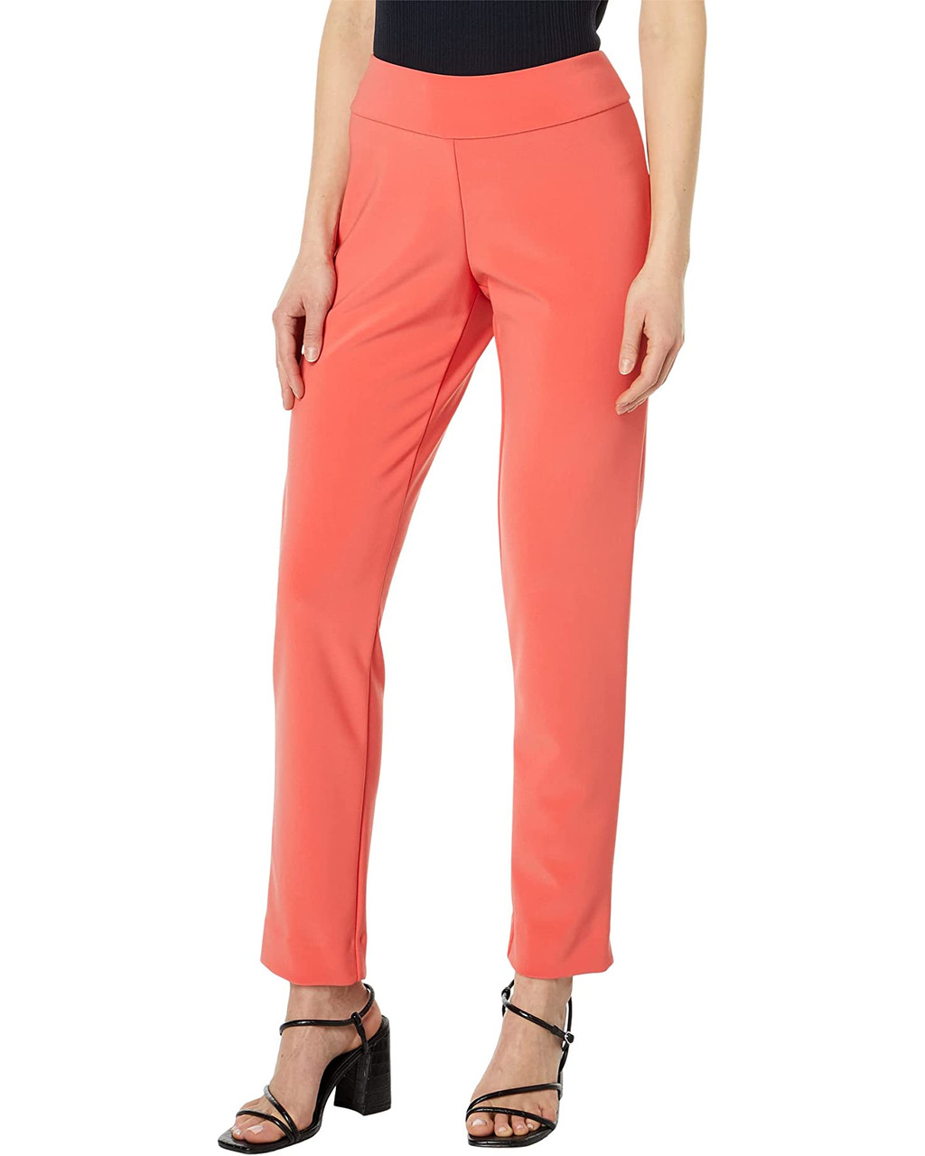 Start Me Up Coral/White Wide Leg Pants - Style a Go-Go