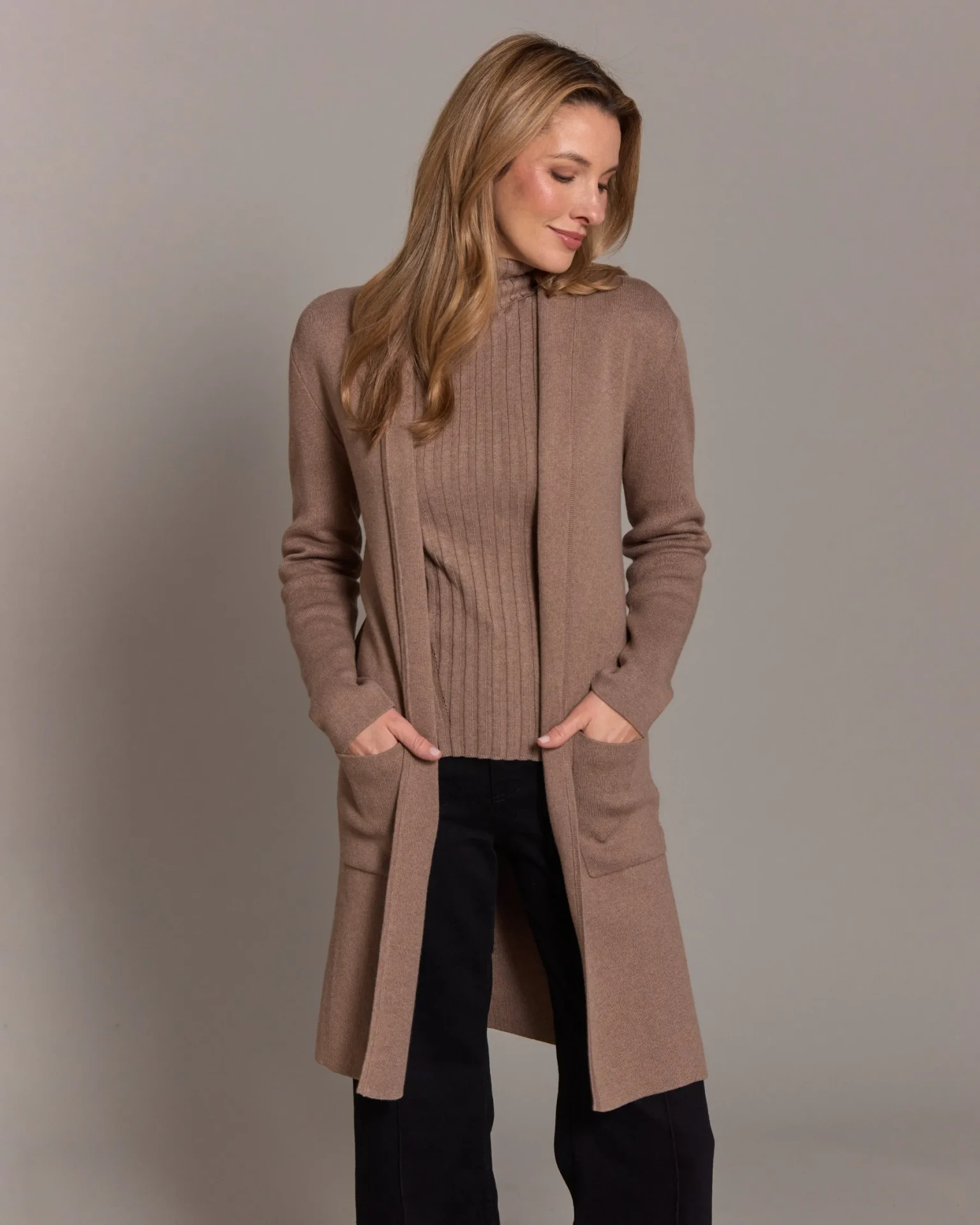 Claudia Nicole Sarah Shawl Collar Cashmere Blend | Island Pursuit