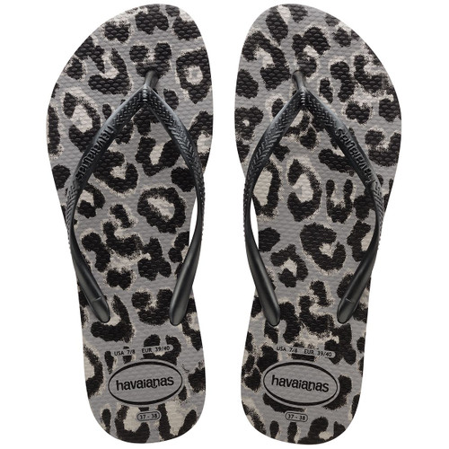 Havaianas Slim Animal Flip Flop In Steel Grey  