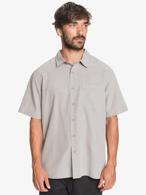 Quiksilver Waterman Centinela Short Sleeve Shirt in Flint Grey | Island Pursuit | Free Shipping over $100
