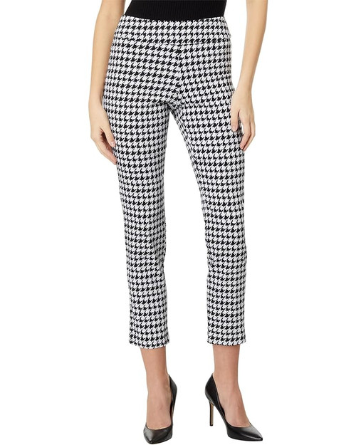 Krazy Larry Pull-On Ankle Pants in Mini Houndstooth 