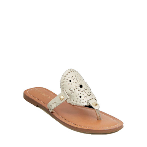 Jack Rogers  Georgica Mae Sandal in Platinum | Island Pursuit | Free shipping over $100