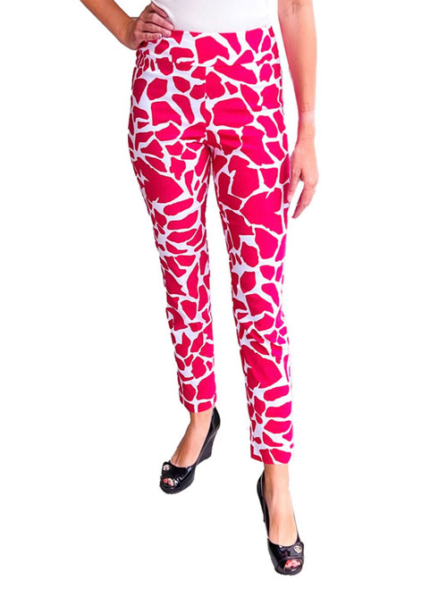 Krazy Larry Pull-on Pants in Pink Rock Print