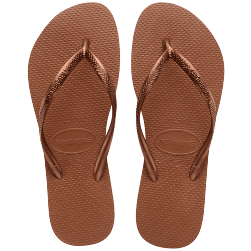 Havaianas Slim Flip Flops in Rust Copper