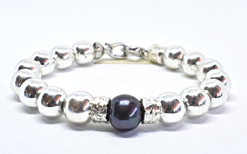 Kamea Island Jewelry Na Wahine Pearl Kai Bracelet 10mm Hematite