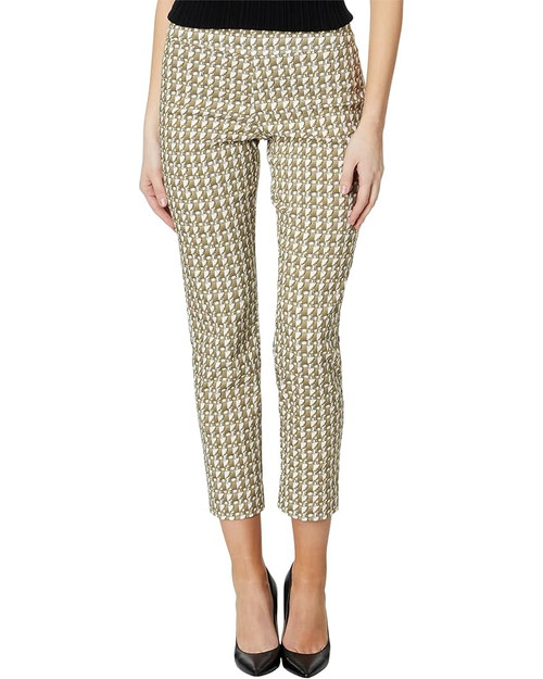 Krazy Larry Pull-On Ankle Pants in White Chain