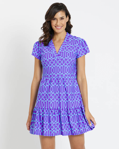 Jude Connally Ginger Garden Gate Jude Cloth Short Sleeve Dress