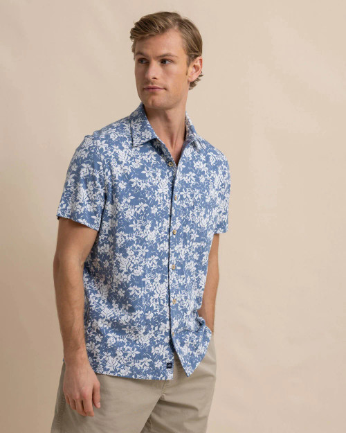 Southern Tide Beachcast Island Blooms Knit Short Sleeve Sport Shirt | Island Pursuit | Free shipping over $100