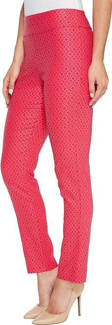 Krazy Larry Pull-On Ankle Pants in Pink Foil