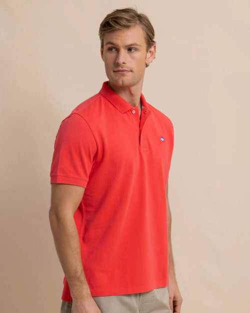 Southern Tide New Skipjack Polo Shirt in Paprika Red