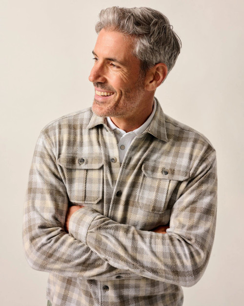 Marcelo Stretch Knit Flannel Lodge Shirt