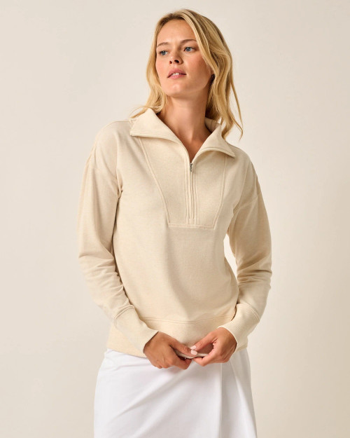 Johnnie-O Women's Taylor Drop Shoulder Cotton 1/4 Zip Pullover