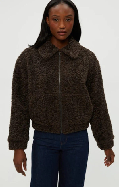 Michael Stars Women's Ziggy Shaggy Shearling Jacket 