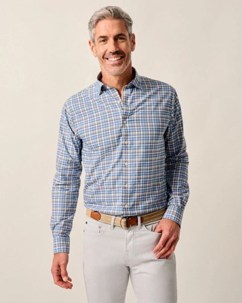Johnnie-O Men's Olie Featherweight Performance Button Down Shirt