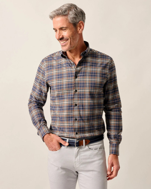 Johnnie-O Men's Kamper Performance Flannel Button Down Shirt 