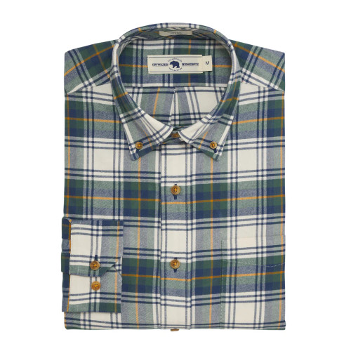 Onward  Reserve Men's Bark Featherweight Flannel - Mallard Green