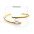 Patra Jordan Parallels Pearl Cuff Bracelet in Gold 