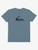 Quiksilver Comp Logo short sleeve  T-Shirt Citadel Blue With a Black Quiksilver Logo across the chest 