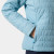 Close up of Helly Hansen Eco-friendly Women's Crew Insulator Sailing Jacket in Light Cyan Close up of Helly Hansen Eco-friendly Women's Crew Insulator Sailing Jacket in Light Cyan