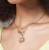 Patra Jordan Sapphire Sun Necklace in Gold 