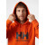 View of  hood on the Helly Hansen Men's HH Logo Hoodie in Patrol Orange 