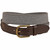 Belted Cow Stretch Leather Tab Belt in Grey