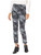 Krazy Larry Pull-On Ankle Pants in Black Tiger Print in Multi color black,Grey,White 