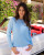 Alashan Cashmere Cashmere Cuddled Up Thermal Pullover in Skyline