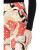 View on waistband on the Krazy larry Pull-On Ankle Pants in a Red Tropical pattern  on an Ivory background 