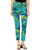 Krazy Larry Pull-On Ankle Pants in Watercolor with Green, Blue and Turquoise pattern 