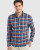 Johnnie O Oberlin Hangin' Out Button Up in Charcoal featuring Blue, White,red and charcoal all over plaid
