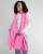 Alashan Cashmere Cotton Cashmere Ruffle Trim Mini Travel Wrap in Malibu Pink