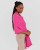 Alashan Cashmere Cotton Cashmere Ruffle Trim Mini Travel Wrap in Malibu Pink