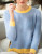 Burgess Sweaters The Bea Pullover in Blueberry with Sunbeam Yellow contrasting crew neck, cuffs and hemline 