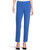 Front View of Krazy Larry Microfiber Skinny Pull-On Dress Pants in Blue