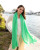 Alashan Cashmere 100% Cashmere Breezy Travel Wrap in Kelly Green Alashan Cashmere 100% Cashmere Breezy Travel Wrap in Kelly Green