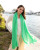 Alashan Cashmere 100% Cashmere Breezy Travel Wrap in Kelly Green
